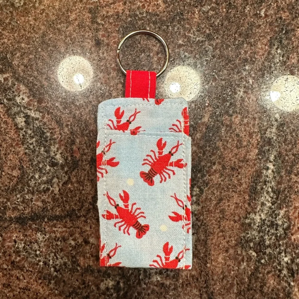 Handmade lip balm holder keychain- lobster design - Picture 4 of 4